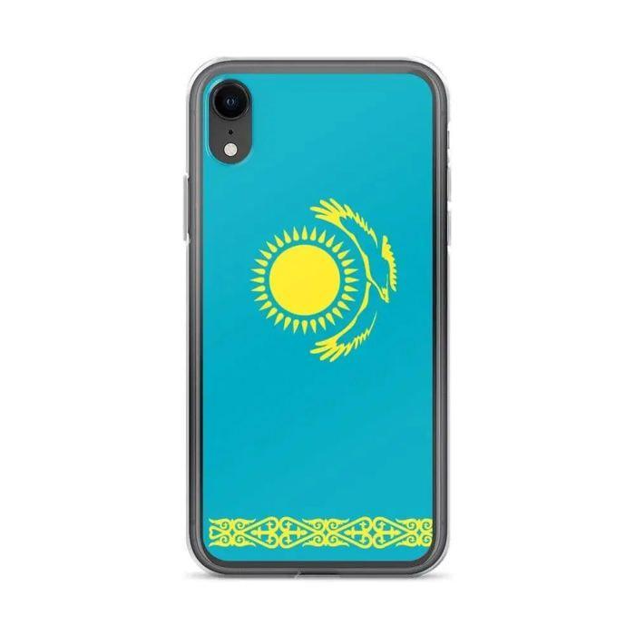 Coque iPhone - Officielle - Drapeau Kazakhstan - Souple - Multicolore - TPU Transparent