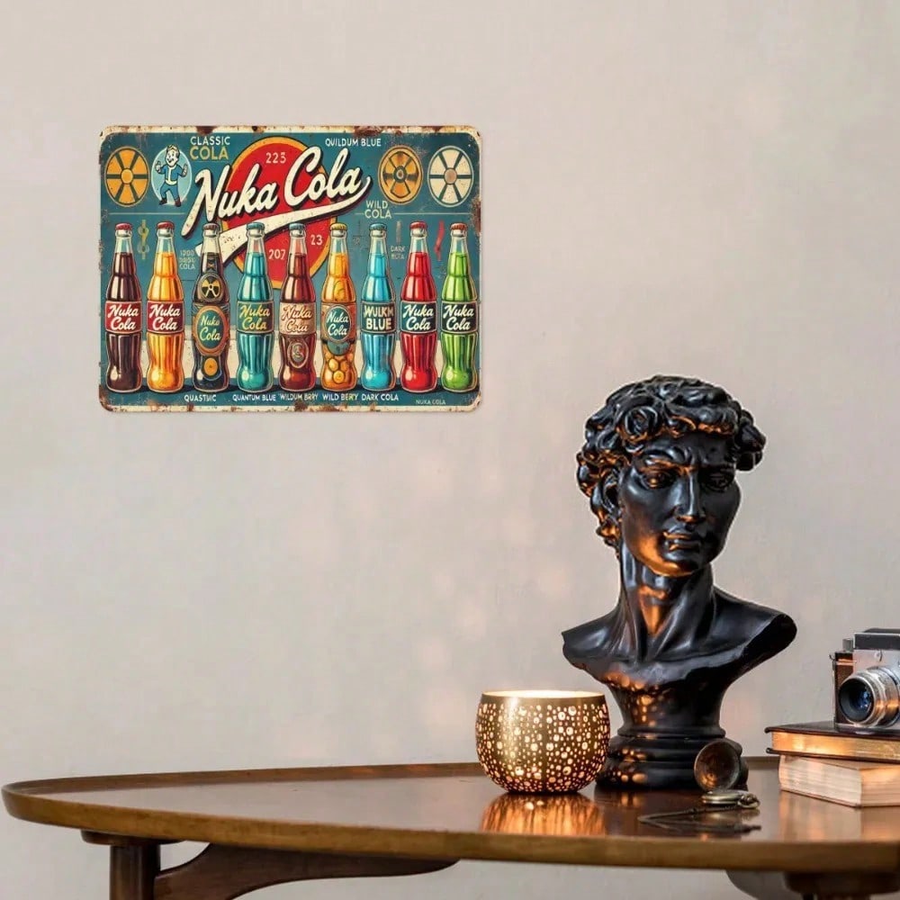 Vintage Metal Wall Sign Retro Soda Advertising Collectible Home Bar Decor