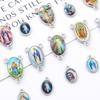 20Pcs Mix Jesus Series Drop Oil Alloy Pendants For Jewelry Component Making DIY Charm Decoration