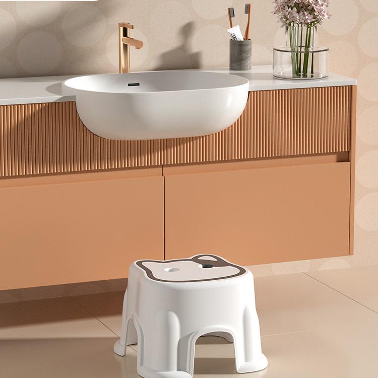 Plastic Children's Cartoon Non-Slip Footstool - Thickened Baby Bath Seat