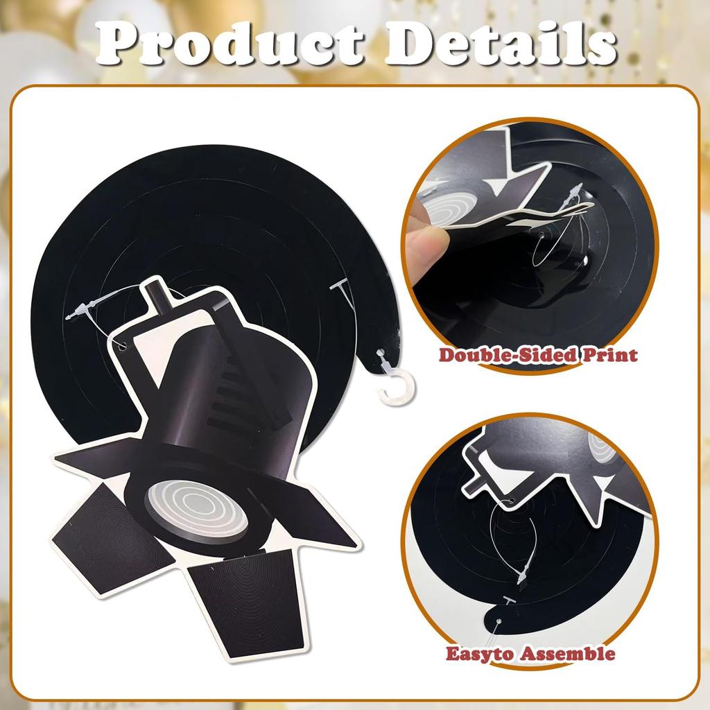 n Musical Party Supplies Decorations 18Pcs The Famous Musical Birthday Foil Ceiling Hanging Swirls Streams for Kids Adult Broadway Musical Lover