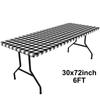 New 30x72inch Spandex Tablecloth 6FT Rectangle Oil-Proof Fitted Table Cover Waterproof Table Protector Dining Tables