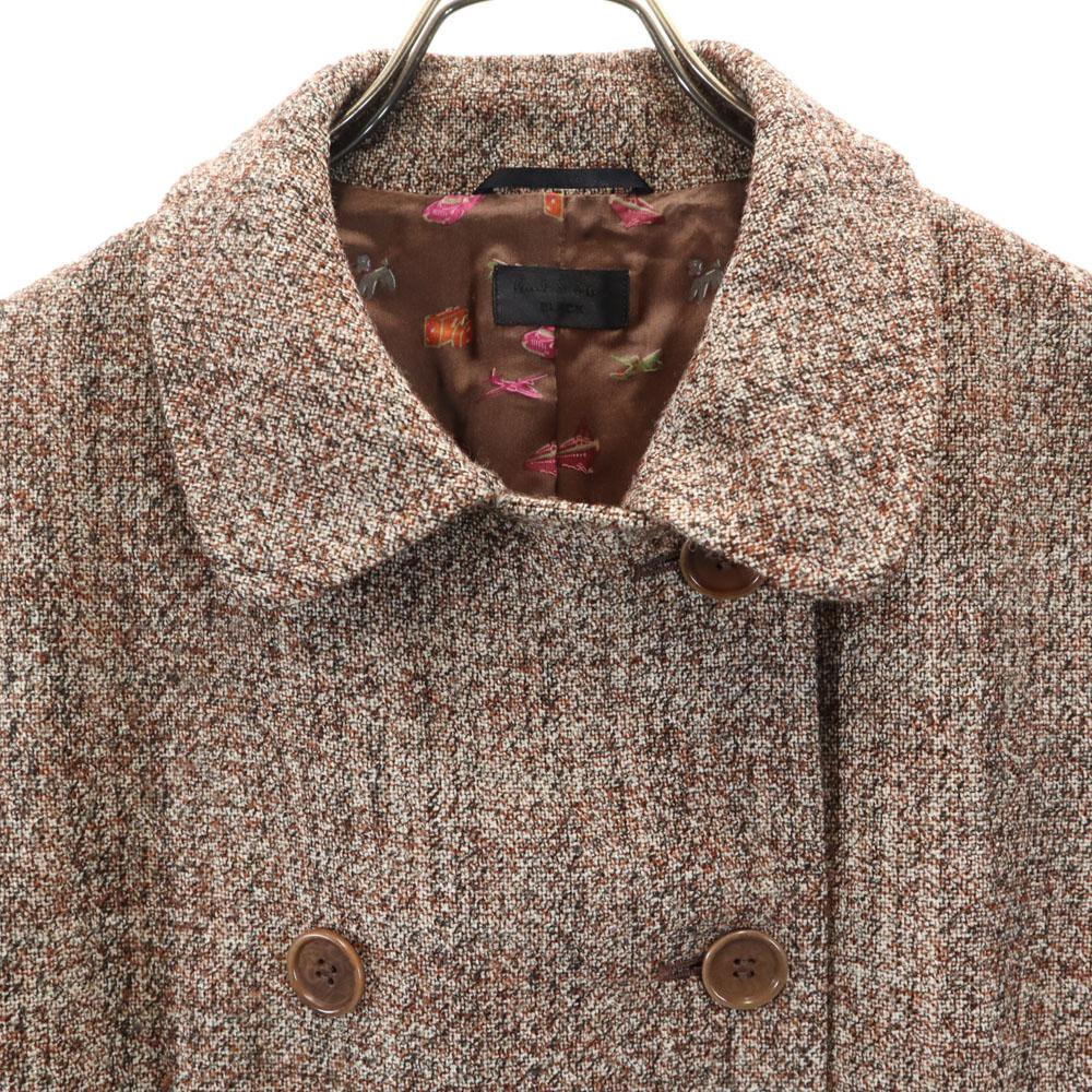Paul Smith BLACK LABEL Wool Blend Chester Coat 46L Brown Women Used