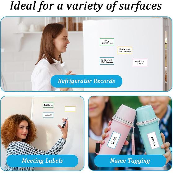 240 Pcs Reble Dry Erase Labels Sticky Notes for Storage B Organizing Jar Pantry, Waterproof Removable Label Stickers for Kitchen Office School All