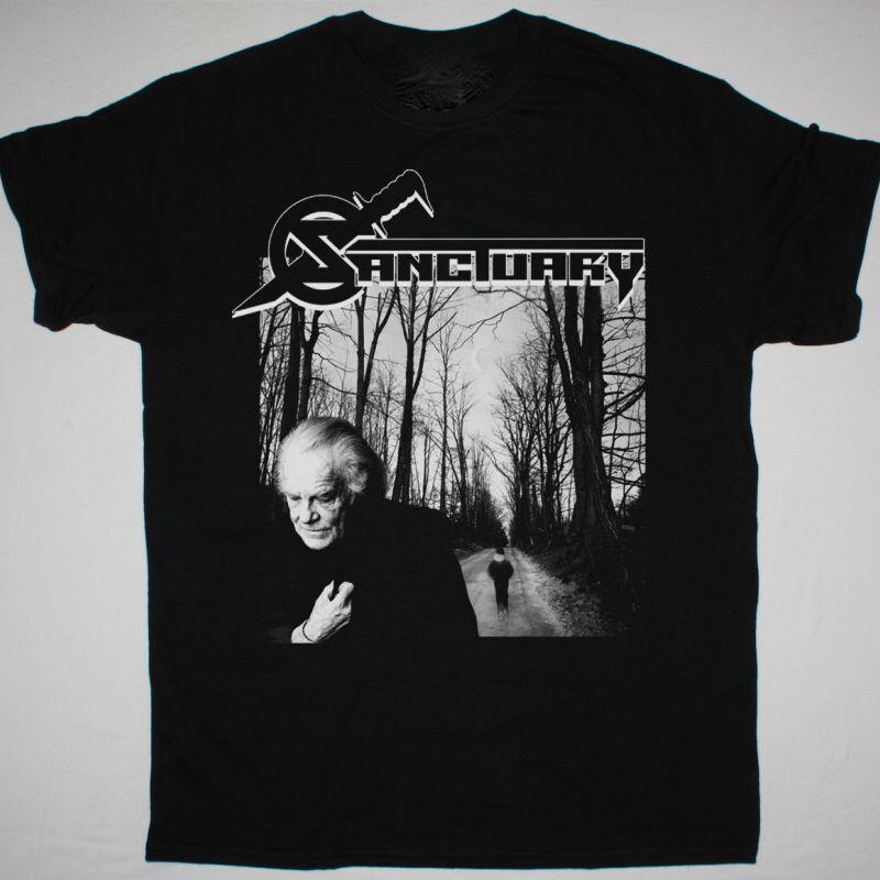 Sanctuary Band Любитель музыки Хлопок S-4XL Унисекс Черная Классическая Футболка L