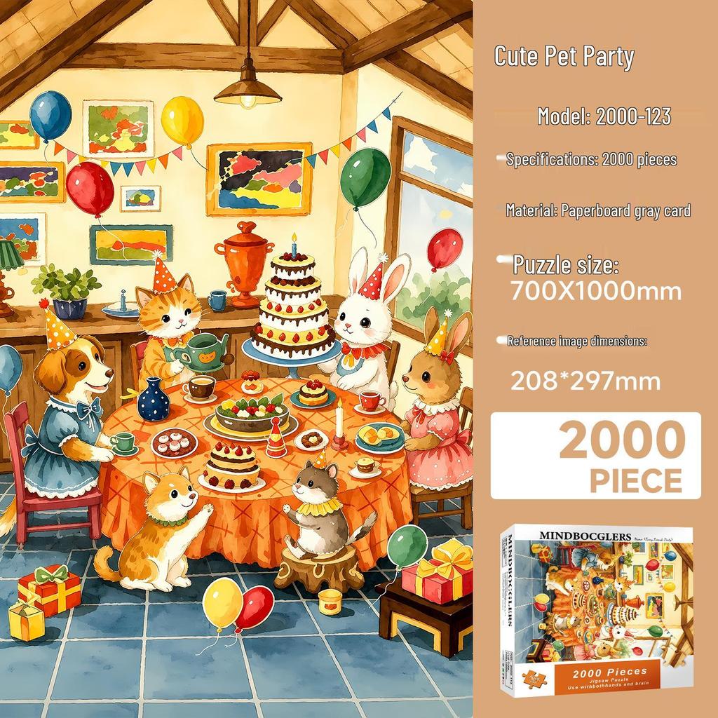 Van Gogh Starry Night 2000-Piece Jigsaw Puzzle, Extra Large, Decorative & Educational for Adults.