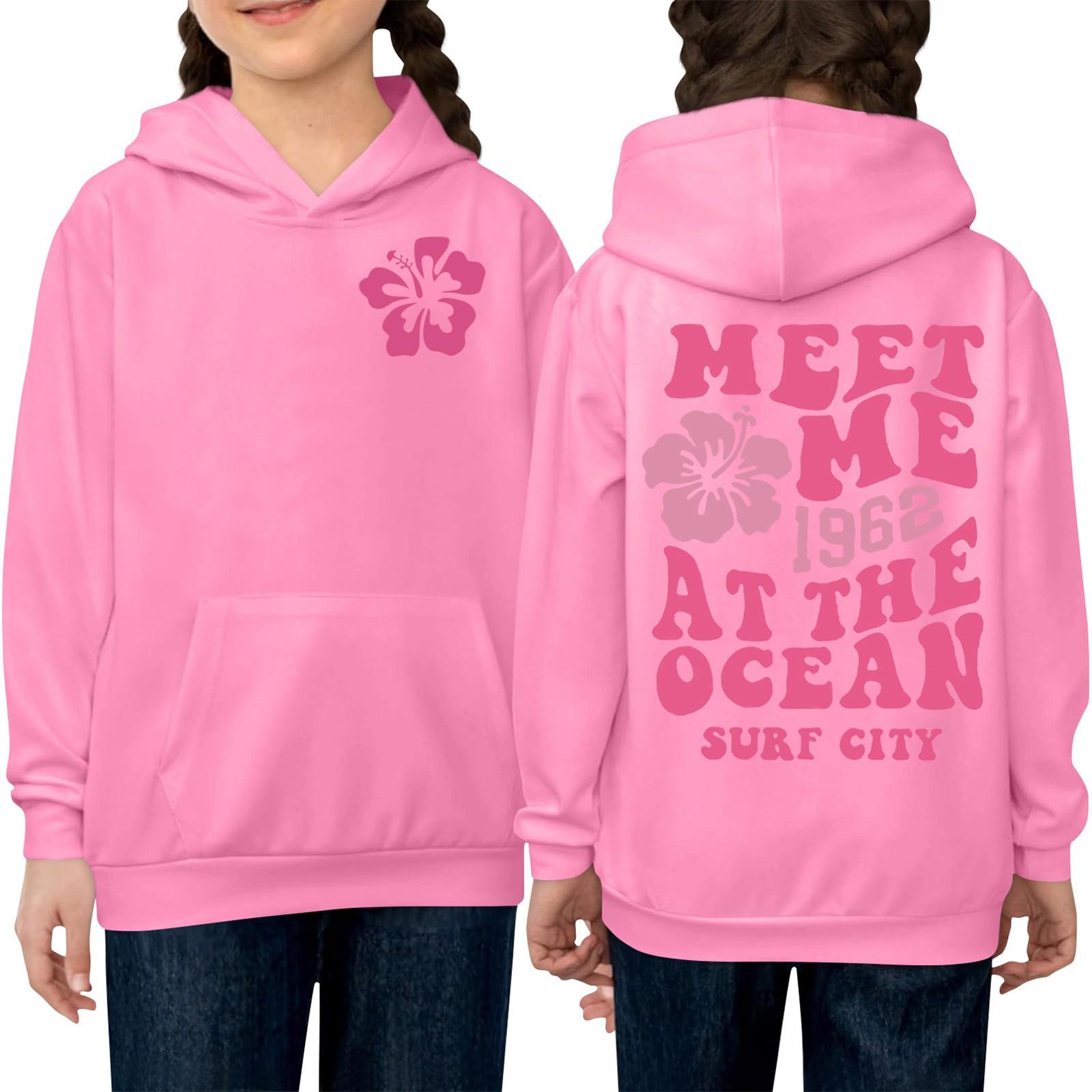 Женская толстовка с капюшоном и градиентным принтом с длинными рукавами свободная женская толстовка толстовка 160 розовый 1630₽