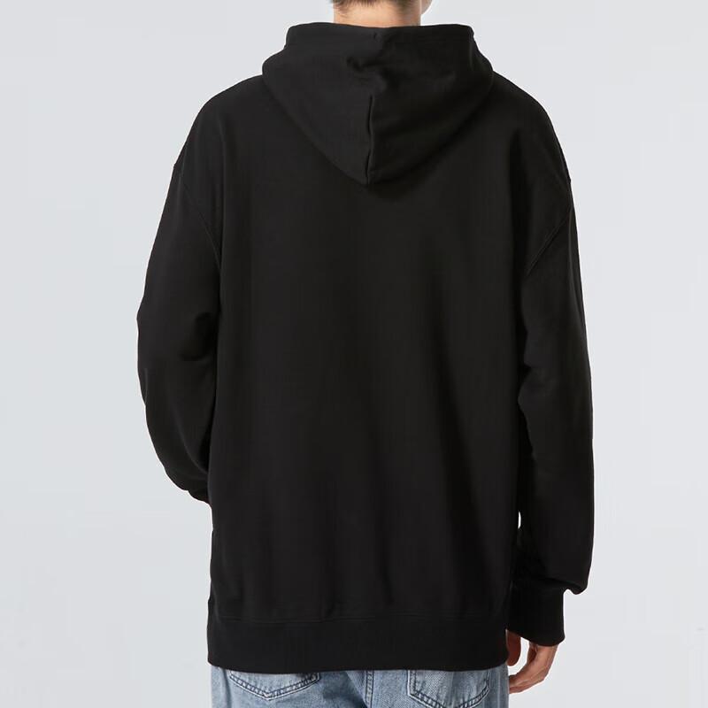 Puma Solid Color Drawstring Pullover Hoodie Men Hoodie Black 537750-01