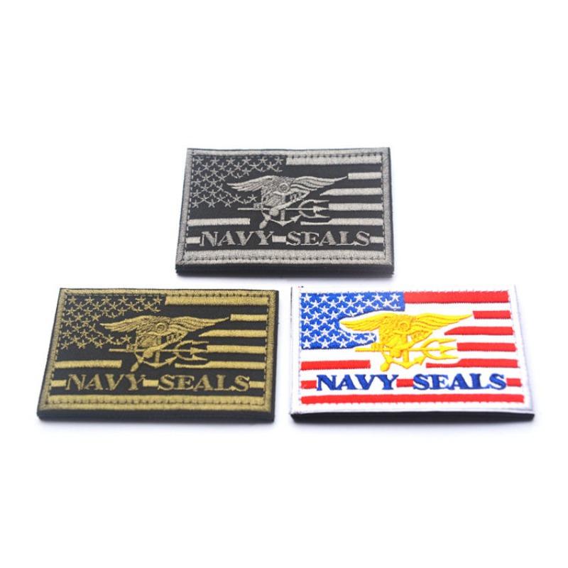US Navy SEALS NAVY SEALS Frogman Team Emblem Armband Embroidery Velcro Badge Outdoor Pack Patch