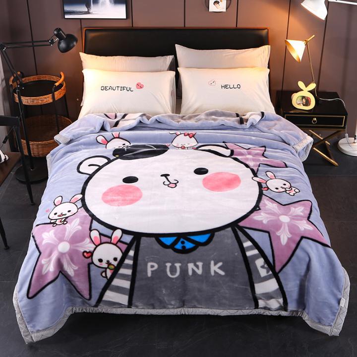 Winter Warm Double-layer Thick Raschel Blanket