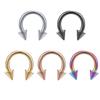 1 Stück Modischer Edelstahl Hufeisen Fake Nasenring C-Clip BCR Septum Lippenpiercing Falsche Nasenringe Creolen für Damen Herren