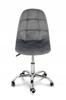 Office chair, swivel, for desk, office, adjustable VIENA velvet gray