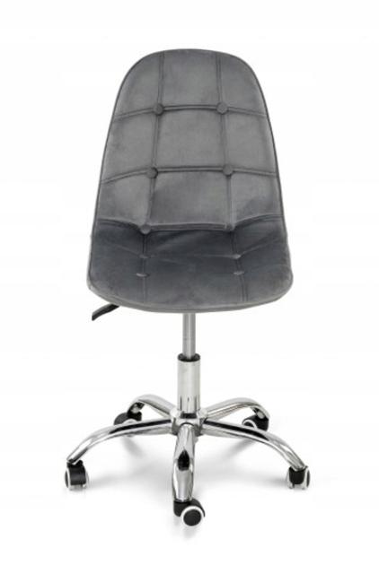 Office chair, swivel, for desk, office, adjustable VIENA velvet gray