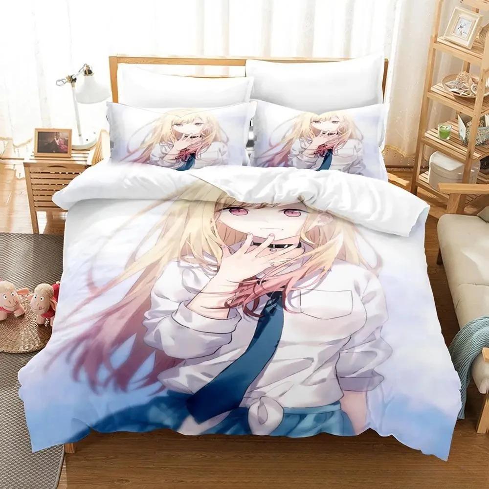 Anime My Dress-Up Darling Bedding Set Single Twin Full Queen King Size Bed Set Adult Kid Bedroom Duvet Cover Sets Home Textiles