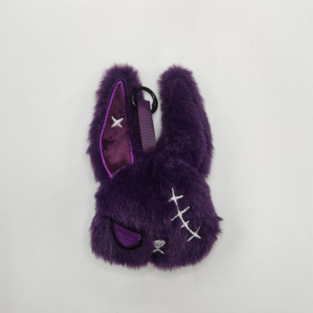Halloween Gothic Rabbit Plush Keychain, Pendant For Bag, Car Ornament Keychain Gift For Boys And Girls