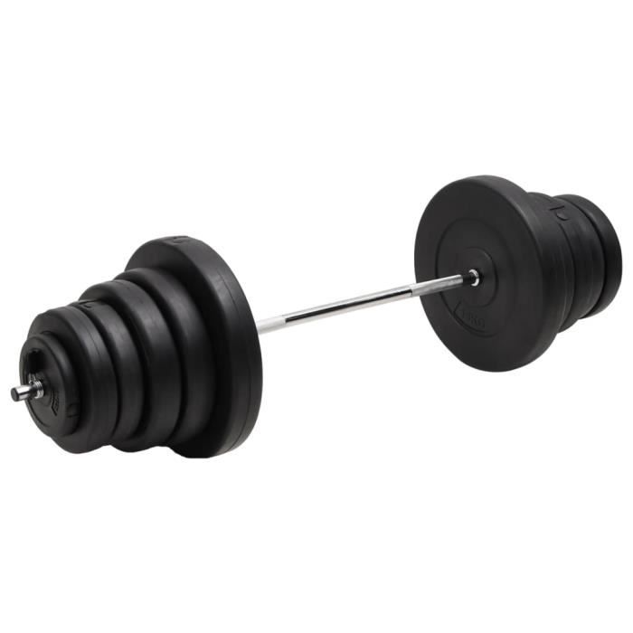 3145021 vidaXL Barbell with Plates 90 Kg