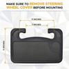 1PC Car Steering Wheel Table, Double-Sided Tray for Laptop, Tablet, Food & Drinks, Portable Easy Clean Car Dining Travel Desk
