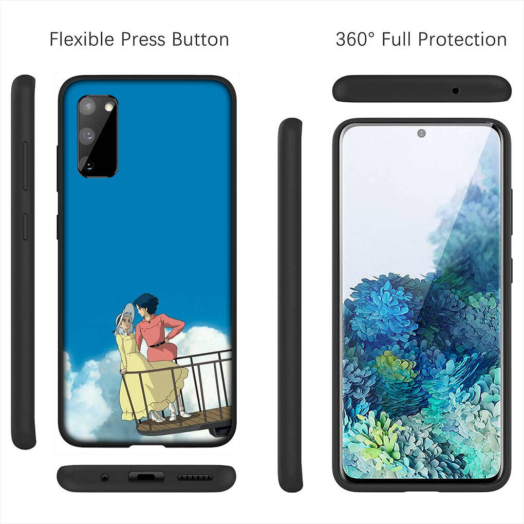 Cover for iPhone 17 16 15 Xiaomi Poco Redmi Note 14 13 12 Pro 16e Samsung Galaxy S25 S24 S23 OPPO Huawei Cartoon Howls Howl's Moving Castle Phone Case