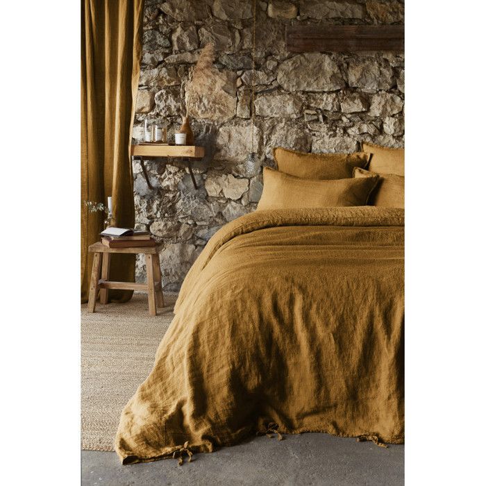 Housse de couette "Soline" toutes dimensions Lin lavé - Soline Caramel - Housse de couette 240 x 220 cm