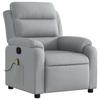 Vidaxl Foldable Massage Armchair, Light Gray, Fabric Upholstered