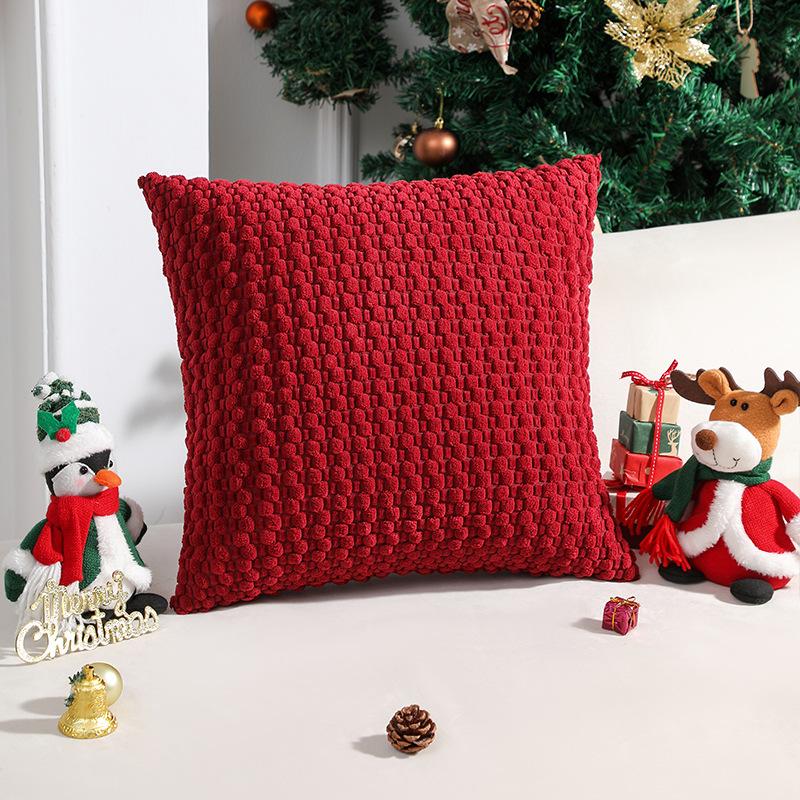 New Modern and Simple Corduroy Three-dimensional Bubble Pillow Pillow Case Fashionable Solid Color Cushion Pillow Case