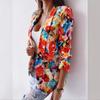 New Fashion Women's Printed Blazer, Casual Spring Outerwear, European American Style, Popular For Crossborder Women