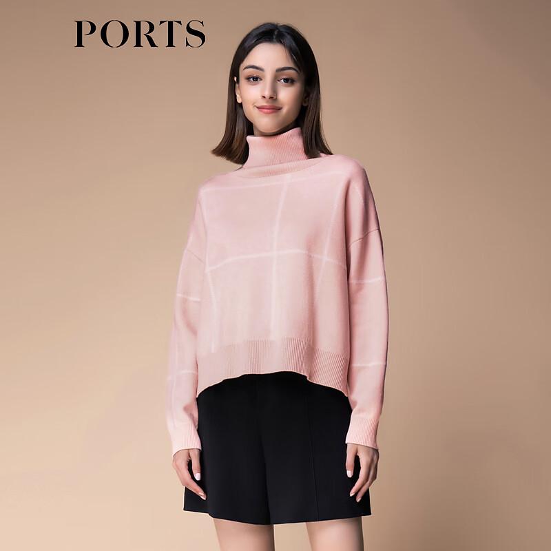 PORTS Women's Autumn/Winter Knitted High-Neck Pullover Sweater