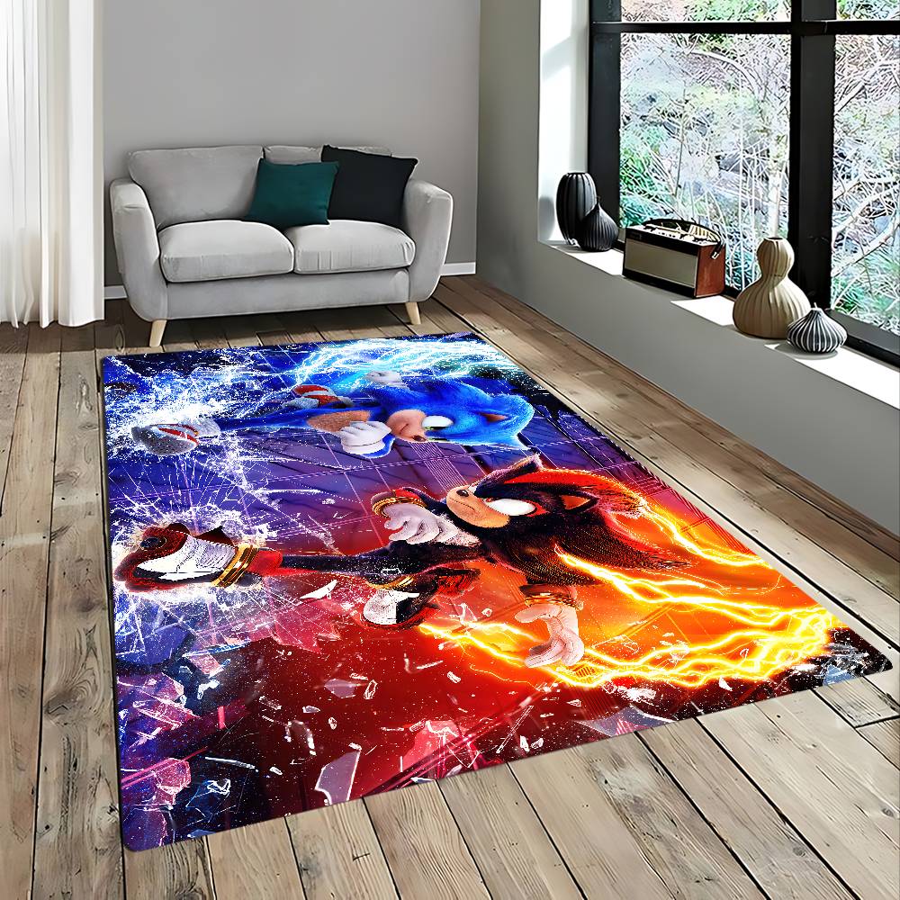 Sonic The-Hedgehog Bathroom Mat Anti-slip Absorb Water Long Strip Cushion Bedroon Mat Hotel Decor Mat