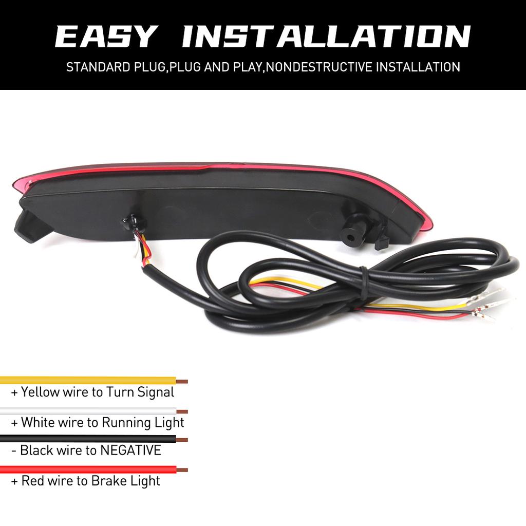 LED Bumper Reflector Lights For Toyota Camry 2018 2019 2020 2025 2025 2025 2025 Dynamic Turn Signal Rear Fog Tail Brake Lamp