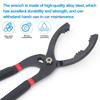 10/12Inch Oil Filter Pliers Clamp Type Wrench Oil Filter Remove Disassembly Tool Filter Element Wrench for Truck Car Repair