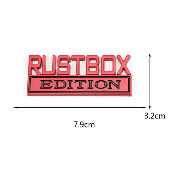 

RUSTBOX Edition Emblem Stickers 3D Metal Badge Decal Car Styling Accessories Grille разноцветный