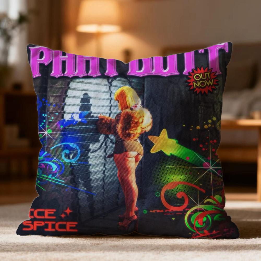 Hot IIce Spiceew Cushion Cover Soft Washable Pillow Case Multi-Scene for Couch Bed Travel Office Use