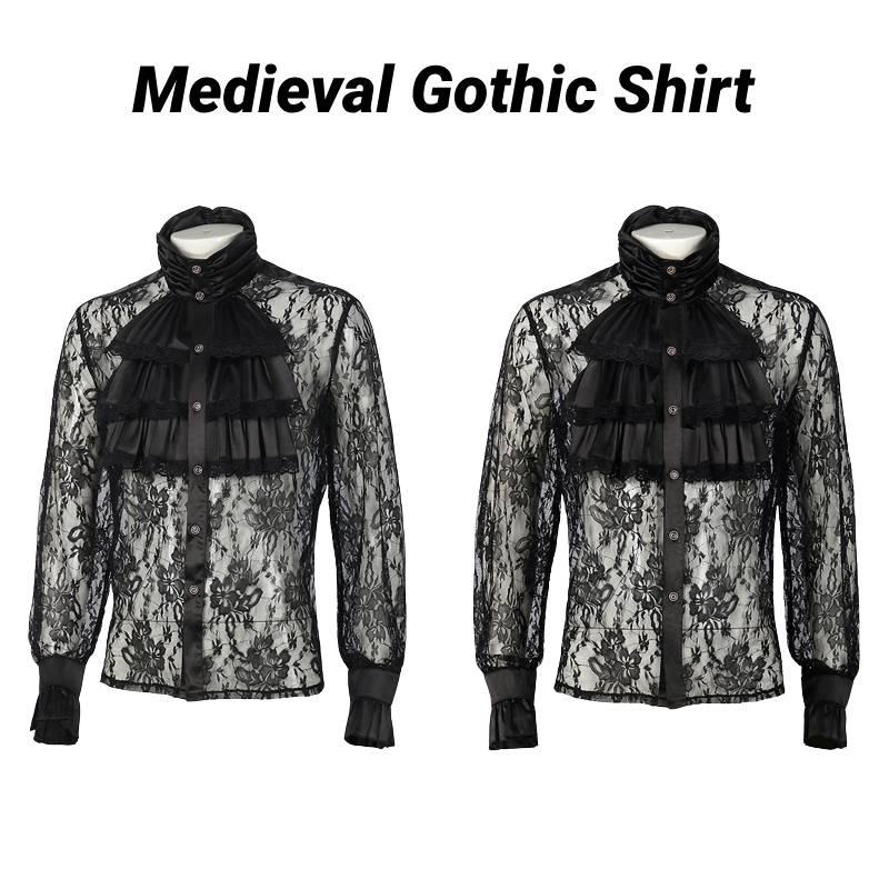 Camicia Pirata Vampiro Manyishang Camicia Rinascimentale Vittoriana Medievale Gotica