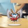 Acrylic Special Shape Wings Rose Table Top Diamond Painting Ornament Kits Diamond Painting Desktop Decors for Home Office Decor