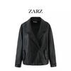 European and American style, new women's clothing, fashionable, casual, retro double-breasted leather jacket jacket