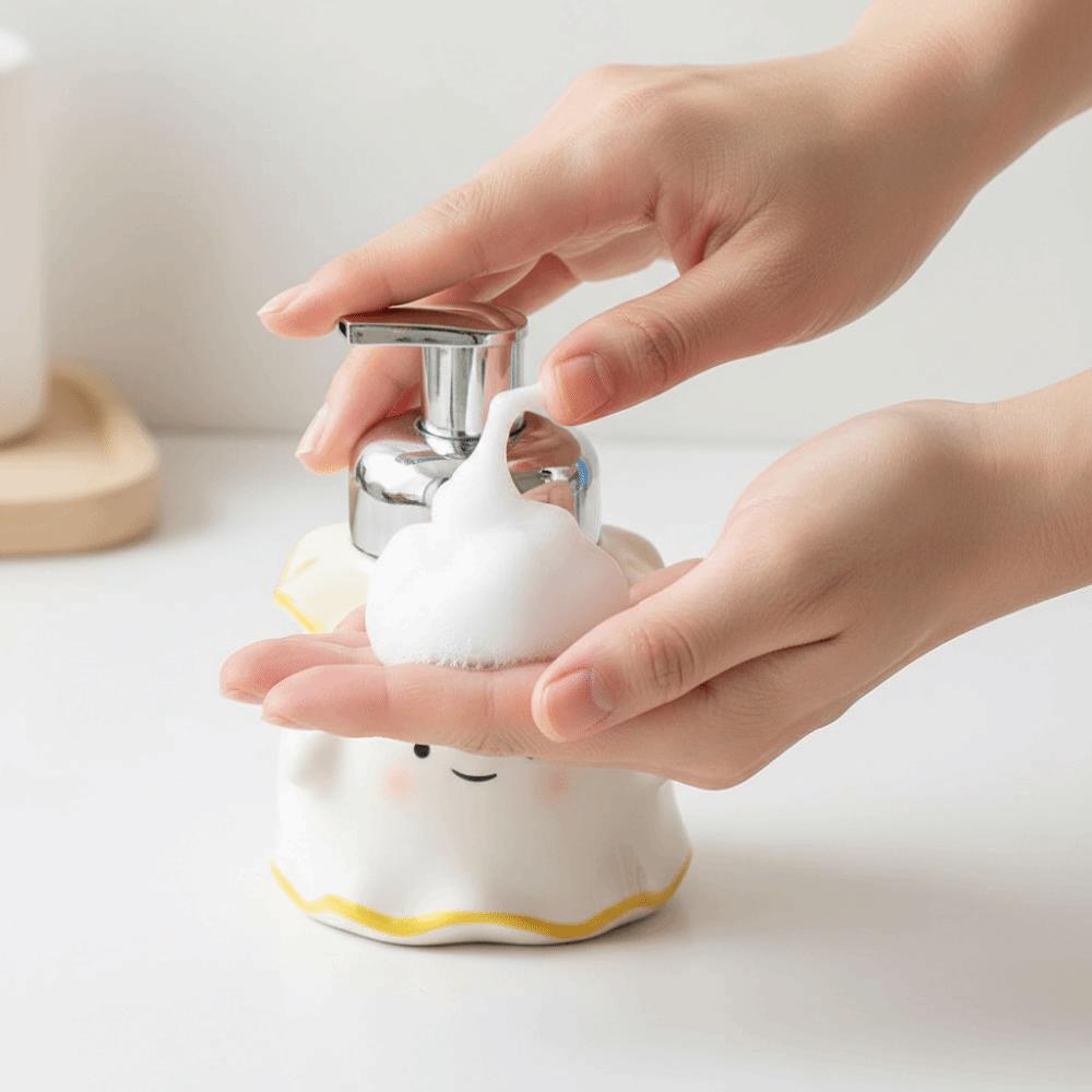 Separately Bottled Ceramic Soap Dispenser 200ML Hand Wash Bubbler Hotel Household