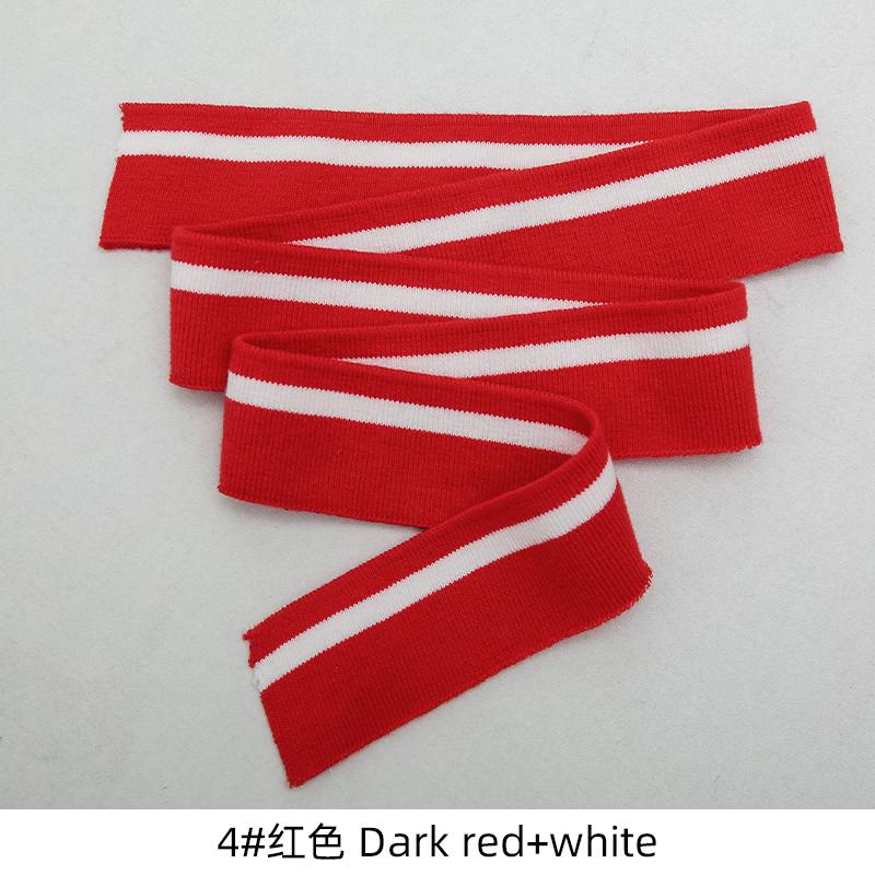 3.5*80CM High Stretch Knitted Rib Cotton Fabric T-shirt Neckline Elastic Collar Cuffs Trim For Clothing Accessories FabricTJ0510