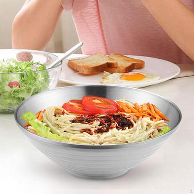 Stainless Steel Bowl Easy To Clean Noodle Soup Cooking Ramen Kneading Nesting
