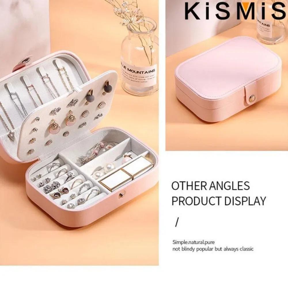 NEW PU Leather Jewelry Box Organizer Storage Display Box Earring Packaging Home Travel Gift