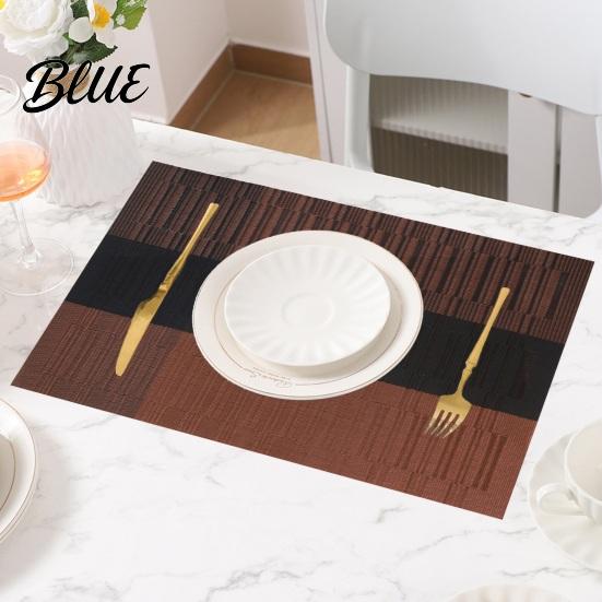 Heat-resistant Table Mats Simple Waterproof Heat for Resistant PVC Placemats Dining Anti-scalding Washable Kitchen Tableware Eco-friendly