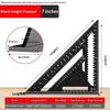 7/12 Inch Red Black Aluminum Precision Triangle Ruler Metric Woodworking Square For Carpenter Engineer And Home Decoration