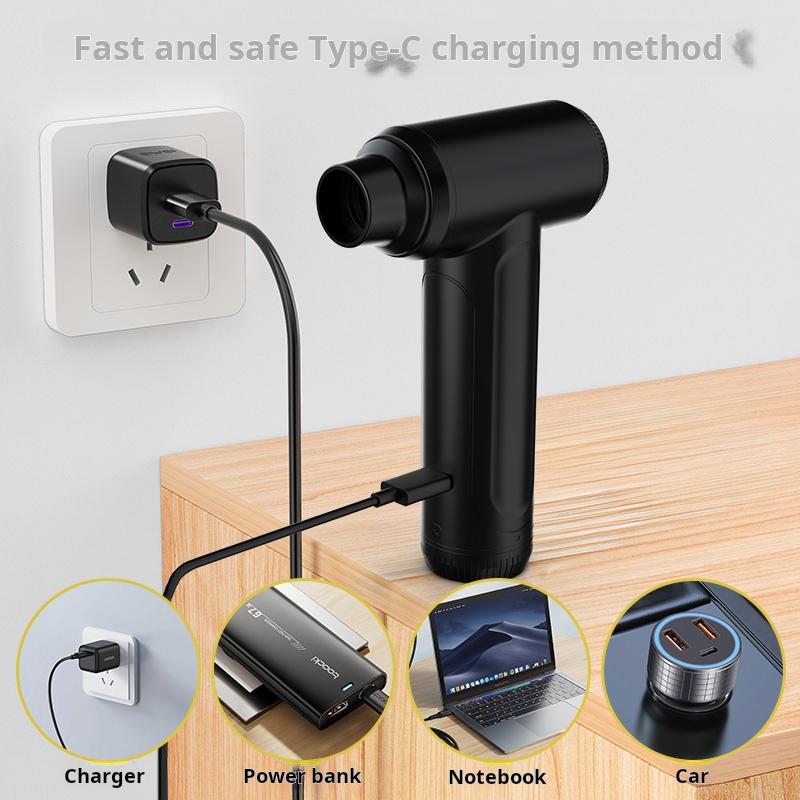 Handheld Turbo Jet Fan 80000RPM Powerful Compressed Air Duster for Car Dryer Portable Electric Dedusting Wireless Air Blower