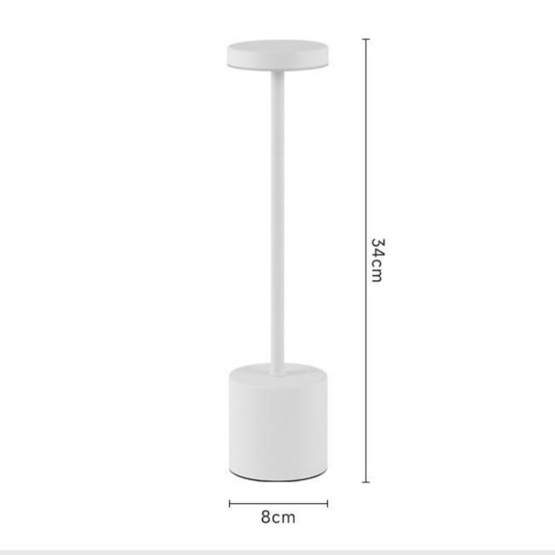 Simple LED Rechargeable Touch Metal Table Lamp Three Colors Bedside Cordless Desk Lamp Bar Outdoor Decoration Led Night Light