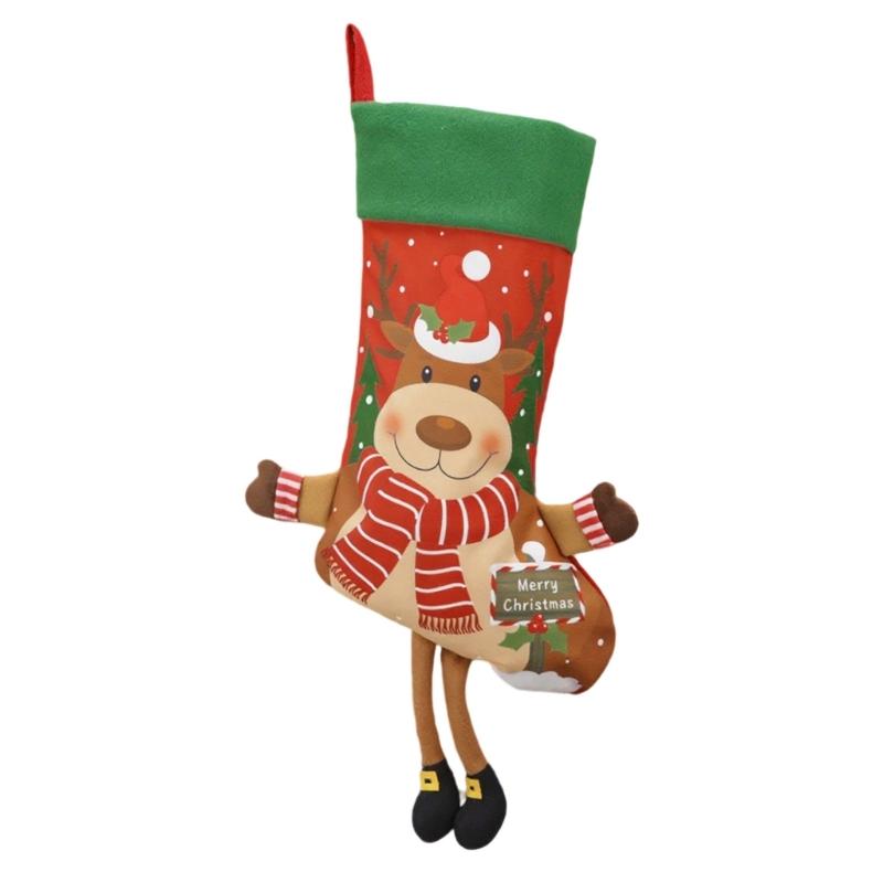 Vánoční stromeček Závěsná punčoška Přívěsek Cukroví Dárková taška Vánoční ozdoba Ponožka pro rodinu Domácí dekorace