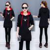 2026 Autumn/Winter Korean Mid-Length Loose Hooded Velvet Sweatshirt for Women