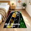 Bob Marley Floor Mat Suitable for Living Rooms Balcony Entryway Playrooms Anti-slip Rug Anime Office Decor Best for Christmas