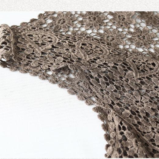 Summer Women Lace Vest Loose Cut-out Cardigan Vest Bohemian Style Cotton Woven Open Front Vest Thin Outwear