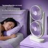 Dual-Head USB Rechargeable Night Light Fan for Air Circulation – Ideal for Outdoor, Dorm, or Office with Long Battery Life