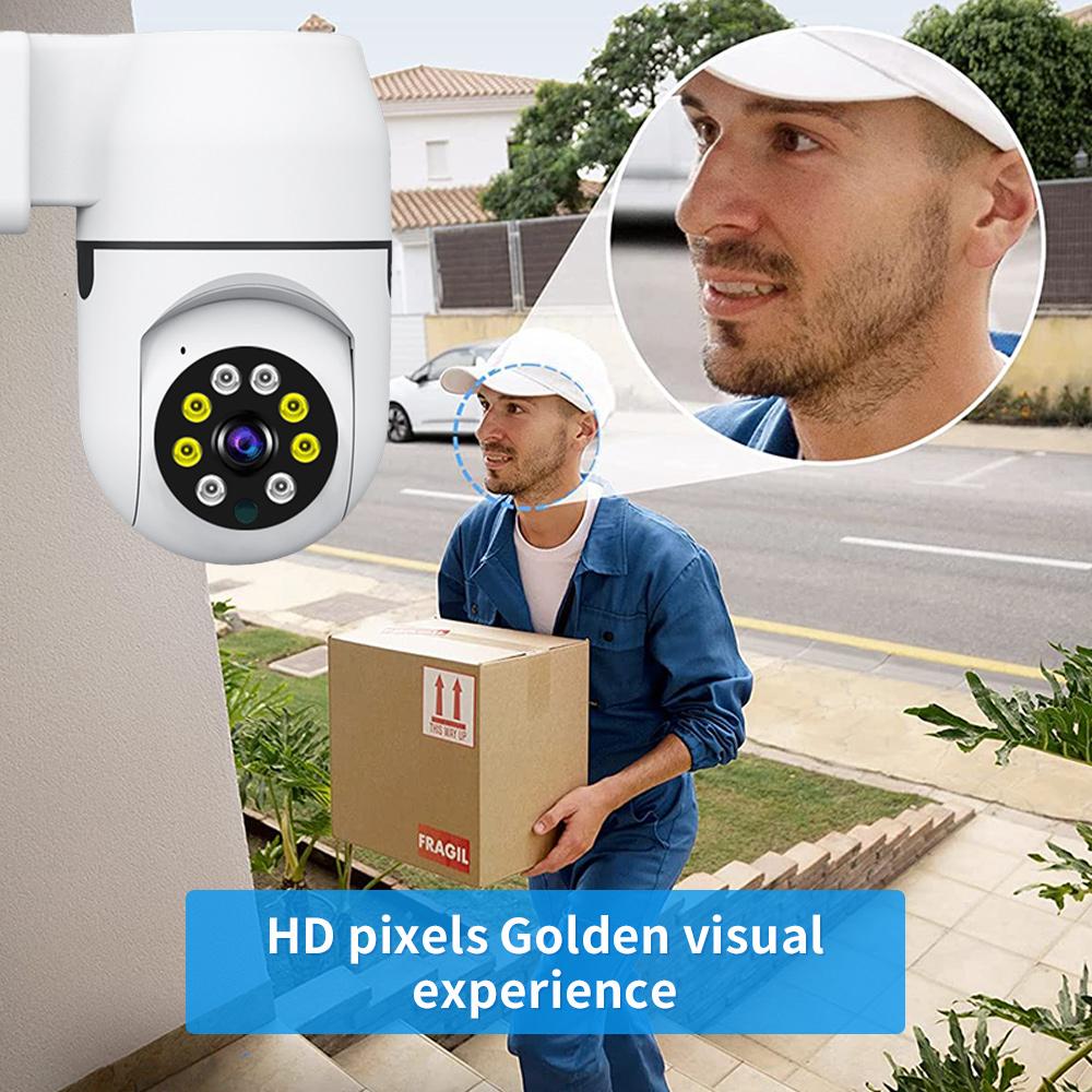 

Умная Wi-Fi камера 1080P, беспроводная камера-монитор с вилкой, обзор на 360 градусов, ночное видение, двусторонний разговор, движение