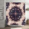 Blue Seashell Print Shower Curtain Waterproof Fabric for Home Decor Bathroom Accessories 72x78in (183X200cm)